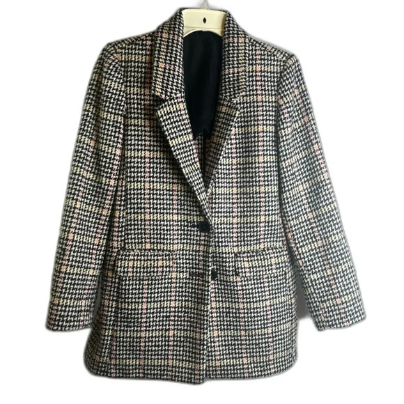 Old Navy Colorful Houndstooth Blazer Jacket Size XS‎ - Picture 1 of 9